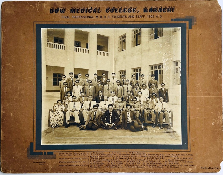 Final Professional MBBS Students and Staff (1952)